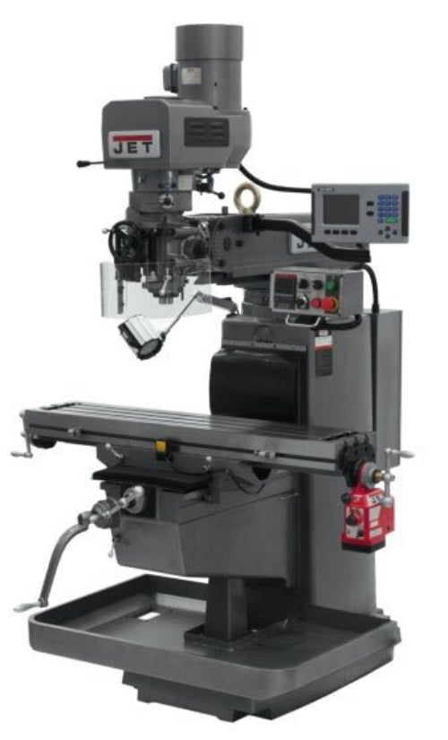JET 690629 JTM - 1050EVS2 Mill With 3 - Axis ACU - RITE 200S DRO (Quill), X - Axis Powerfeed