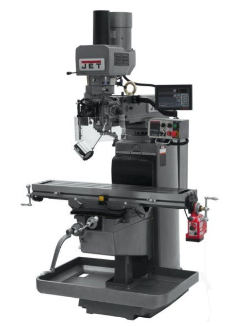 JET 690645 JTM - 1050EVS2 Mill With 3 - Axis Newall DP700 DRO (QUILL), Air Power Drawbar and X - Axis Powerfeed