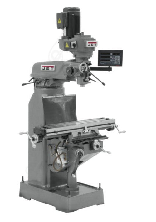 JET 691180 JVM - 836 Mill with DP700 DRO and X - Axis Powerfeed, 3 Phase