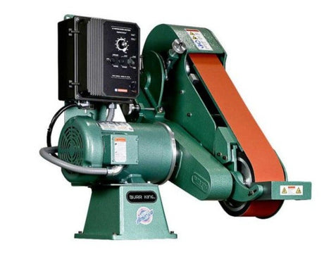 Burr King 97110 Model 960 - 400 4 x 60 Two Wheel Belt Grinder, 120v 1Ph Variable Speed