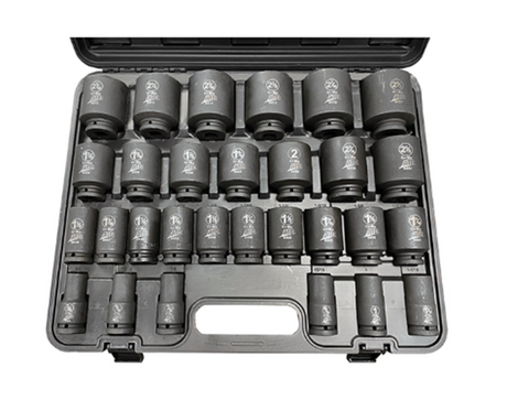 ATD 64129 29 Pc. 3/4” Drive 6 Point SAE Deep Impact Socket Set