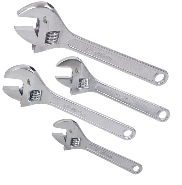 ATD 425 4 Pc. Heavy-Duty Adjustable Wrench Set