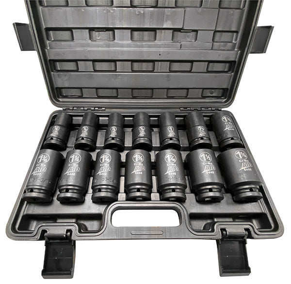 ATD 64114 14-Pc. Limited 3/4” Drive 6 Point SAE Deep Impact Socket Set