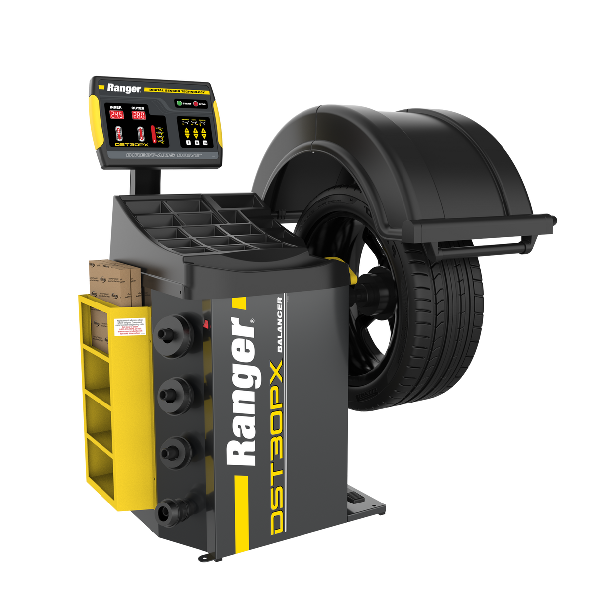 Ranger DST30PX Wheel Balancer 36mm Shaft 110-240V, 1 Phase, 50/60hz