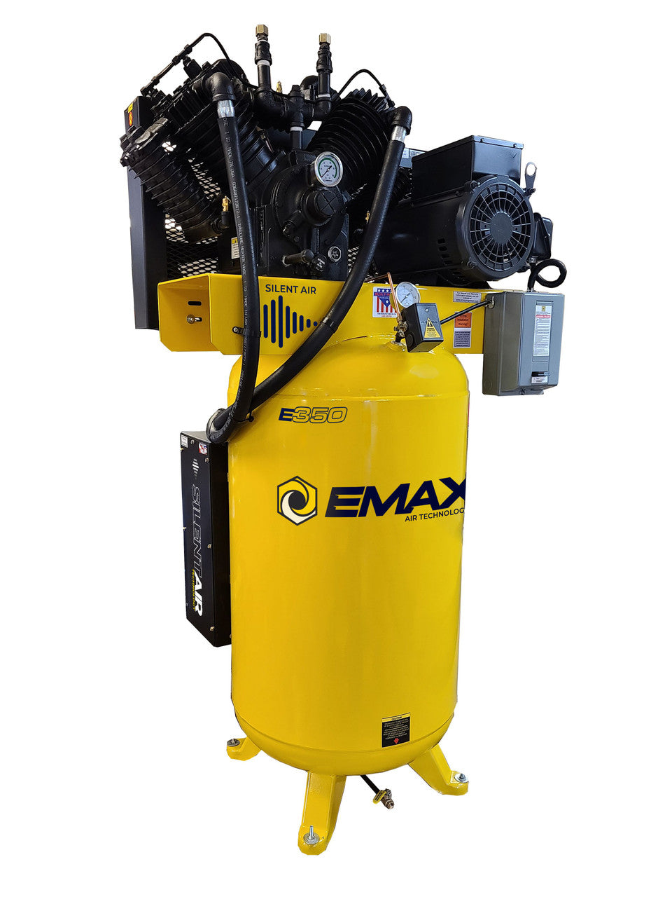 EMAX ES07V080V1 7.5HP, 1PH, 80 Gal Vertical Tank Air Compressor with Air Silencer