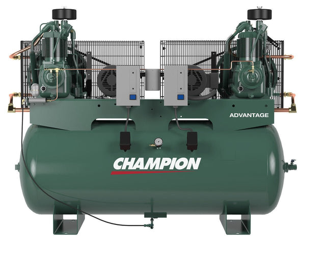 Champion HR5D - 12ADV - 3 5 HP Horz Tank Duplex 3 Ph Air Compressor