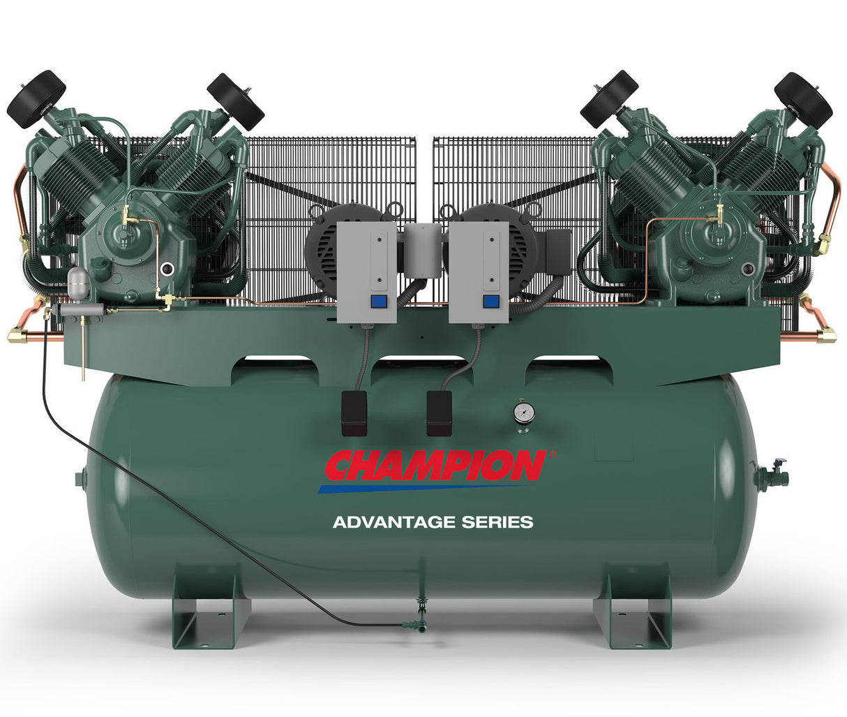 Champion HR7D-12ADV-3 7.5 HP Horz Tank Duplex 3 Ph Air Compressor