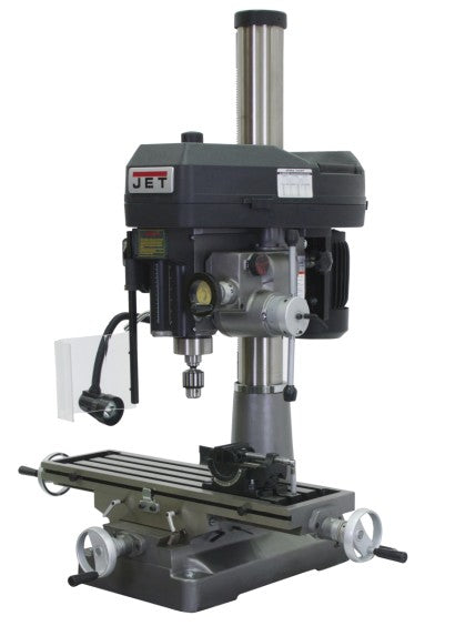 JET 350136 JMD-18PFN Mill/Drill With Newall DP500 DRO and X-AXIS  Table Powerfeed, 2HP, 230V 1Ph