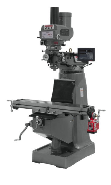 JET 690069 JTM-4VS Mill, 3 Ph, Newall DP700 DRO, Power Draw Bar and X-Axis Powerfeed