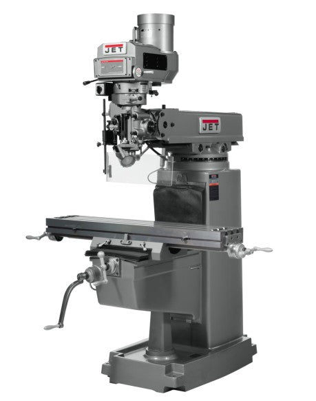 JET 690117 JTM-1050 Mill with ACU-RITE 200S DRO and X-Axis Powerfeed, 3HP, 3Ph,