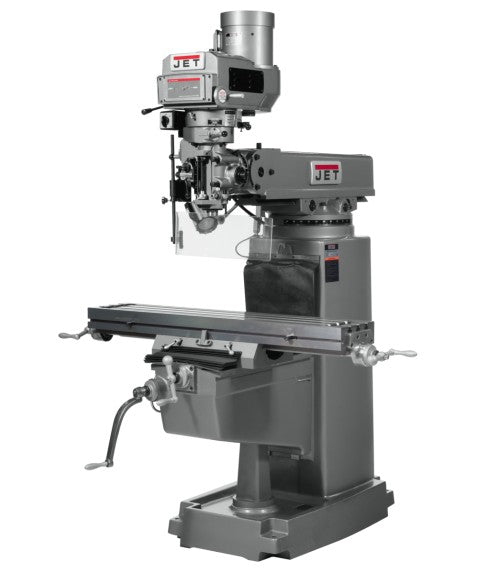JET 690158 JTM-1050 Mill with 3 Axis ACU-RITE 200S DRO (Quill) and X-Axis Powerfeed, 3HP, 3Ph,