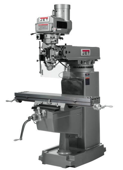 JET 690214 JTM-1050 Mill with ACU-RITE 200S DRO and X and Y-Axis Powerfeed, 3HP