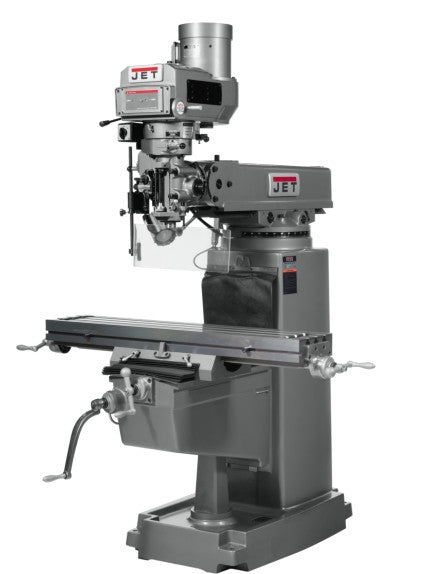JET 690258 JTM-1050 Mill with ACU-RITE 200S DRO and X,Y and Z-Axis Powerfeed and Power Draw Bar, 3HP, 3Ph,