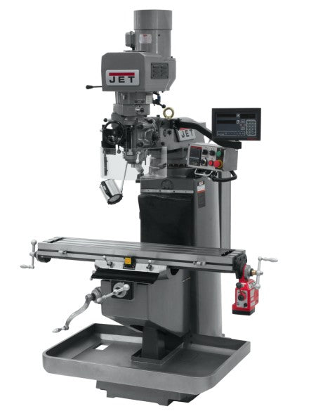 JET 690545 JTM-949EVS Mill With 3-Axis Newall DP700 DRO (Quill) and X-Axis Powerfeed