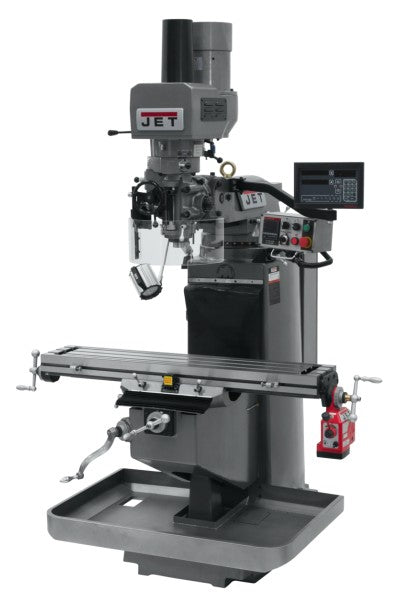 JET 690546 JTM-949EVS Mill With 3-Axis Newall DP700 DRO (Quill), Air Power Drawbar and X-Axis Powerfeed
