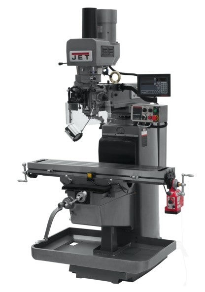JET 690635 JTM-1050EVS2 Mill With Newall DP700 DRO, X-Axis Powerfeed and Air Power Drawbar