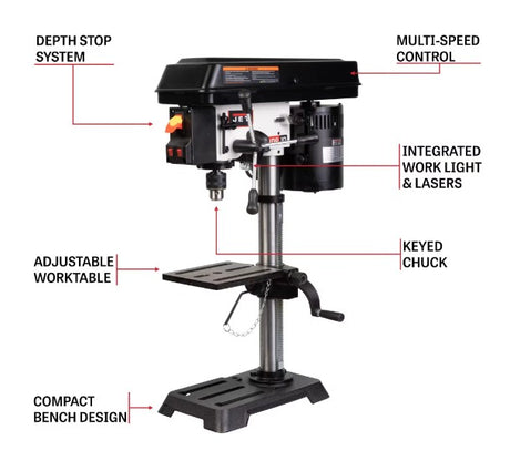 Jet JWDP-10 10" Benchtop Drill Press