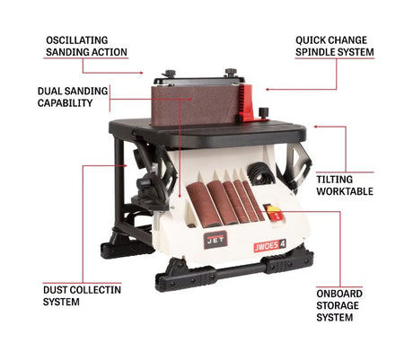 Jet JWOES-4 Oscillating Edge/Spindle Benchtop Sander