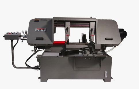 Jet 424475 HBS-1220MSAH, 12" x 20" Semi-Automatic Mitering Variable Speed Bandsaw with Hydraulic Vise