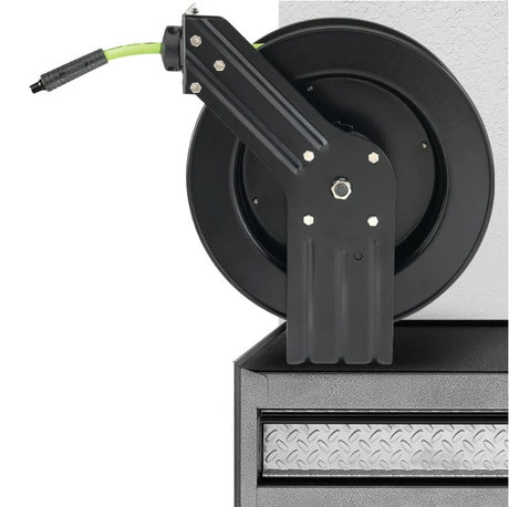 Flexilla L8611FZ Open Face Retractable Air Hose Reel, 3/8" x 50'