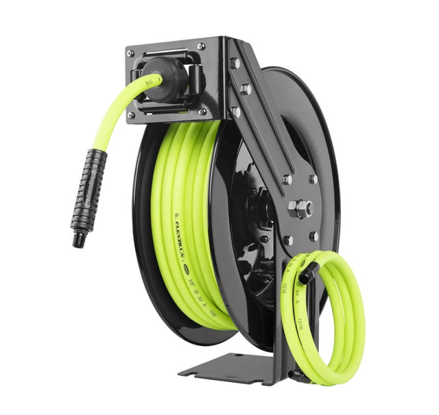 Flexilla L8611FZ Open Face Retractable Air Hose Reel, 3/8" x 50'