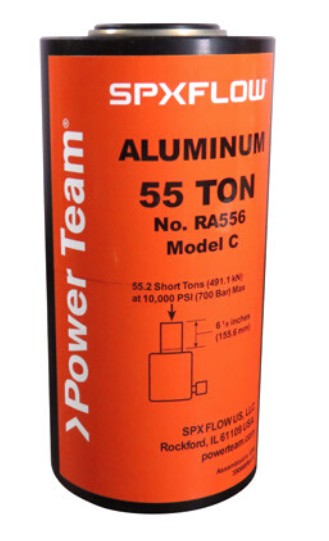Power Team RA206 Aluminum Single-Acting, Spring Return Cylinder - 20 ton, 6-1/8" Stroke