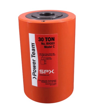Power Team RH303 Aluminum Center Hole, Double-Acting Cylinder - 30 ton, 3" Stroke