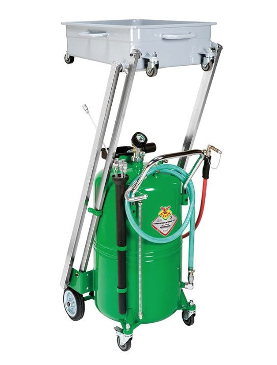 Raasm 46215-55 30.4-Gallon Heavy-Duty Truck Waste Oil Evacuator with Cantilever Basin