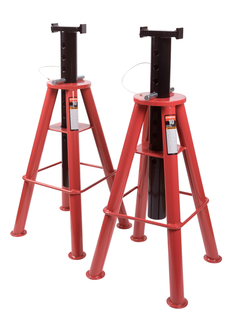 Sunex 1410 10 Ton High Height Pin Type Jack Stands (Pair)