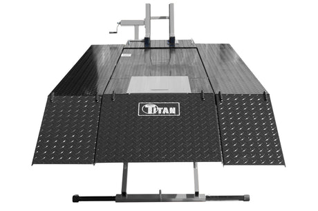 Titan SDML-1000D-BG-XLT 1000 lb. Air Operated Motorcycle Lift With Vise & Side Extensions Package