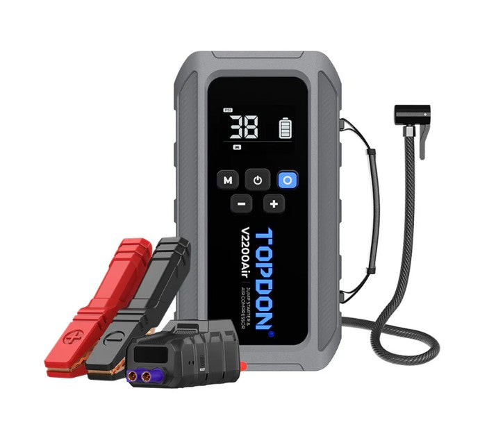 TopDon V2200AIR 2-in-1 2200 Peak Amp Jump Starter & Tire Inflator