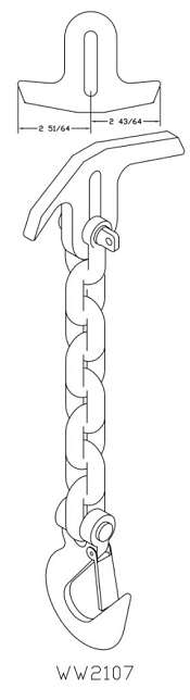 Kiene WW2107 Pulling Chain, steel wheel w/ for 4” hole