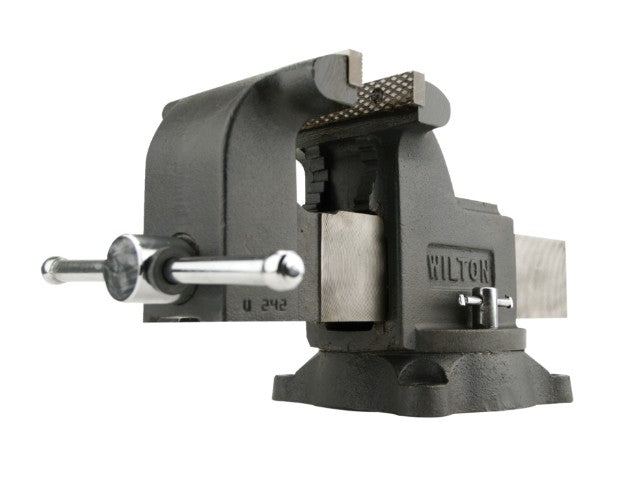 Wilton 63302 Shop Vise, 6" Jaw Width, 6" Jaw Opening, 3-1/2" Throat Depth