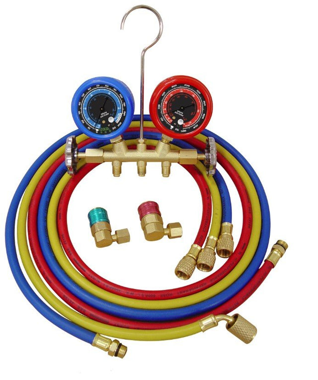 ATD 3693 R134a Economy Brass Manifold Gauge Set
