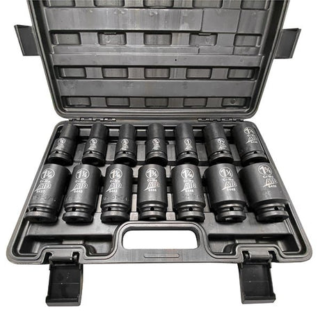 ATD 64114 14 Pc. Limited 3/4” Drive 6 Point SAE Deep Impact Socket Set