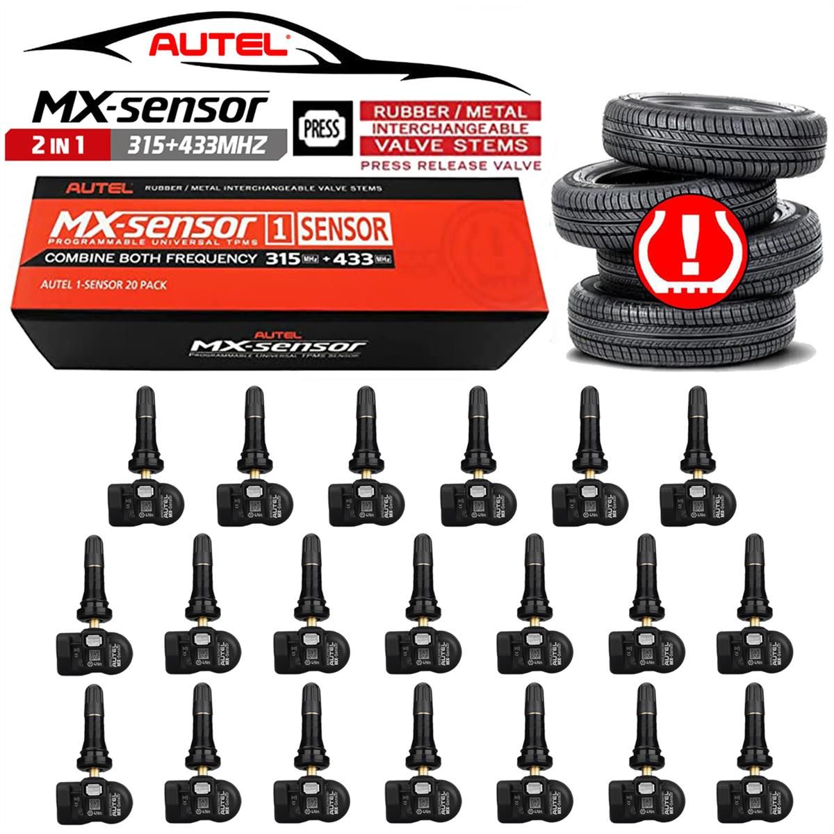 Autel 300010 1 Sensor Bulk of (20) Individually Bagged with Rubber Press in Valve