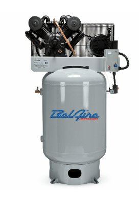 BelAire 6312VE 10HP, 208 - 230V 3 PH, 120V Gal Iron Series Piston Compressors