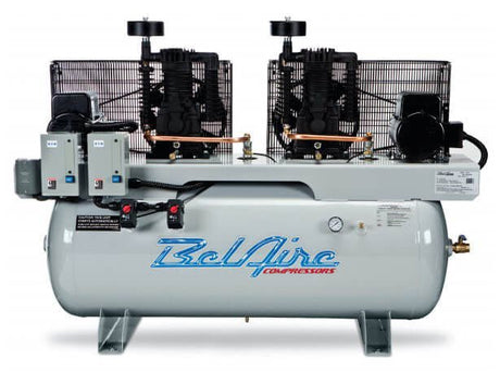 BelAire 3112D 2 x 5 HP, 208 - 230 1Ph, 120 Gal Electric Duplex Compressor