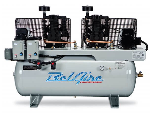 BelAire 3312DL 2 x 7.5 HP, 208 - 230V, 3Ph, 120 Gal Electric Duplex Compressor