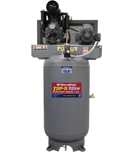 BendPak TSP - 580V - 601 Elite Air Compressor / 5 HP / 80 Gallon Vertical Tank