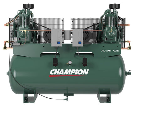 Champion HR5D - 12ADV - 3 5 HP Horz Tank Duplex 3 Ph Air Compressor