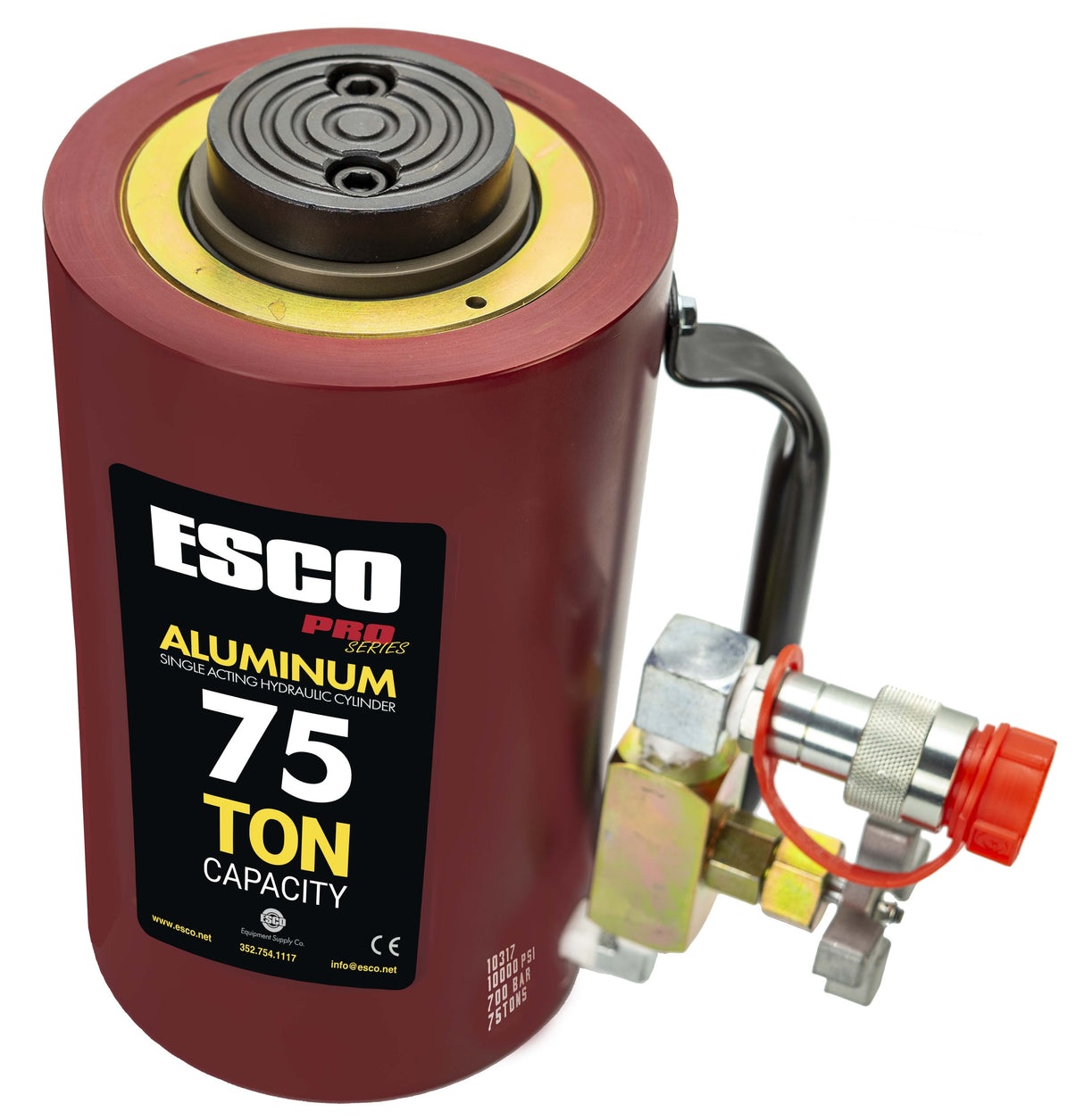 Esco 10317 100 Ton Heavy Duty Hydraulic Cylinder, 6" Stroke