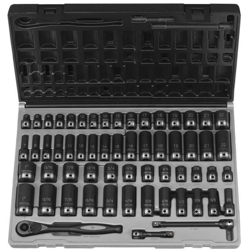Grey Pneumatic 81659CRD 3/8" Dr. 59pc Fractional & Metric Socket Set