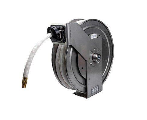 Hosetract LCS - 300 - SSV C Series 3/8" x 70' Low Pressure Liquid Stainless Steel Hose Reel with Viton O'Ring, Made in USA
