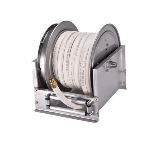 Hosetract LDS - 1045 - CH DS Series 1" x 45' Stainless Steel Low Pressure Chemical Hose Reel, Made in USA
