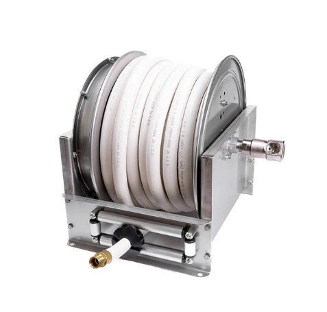 Hosetract LDS - 750 - WD DS Series 3/4" x 50' Stainless Steel Low Pressure Wash Down Hose Reel - MADE IN USA