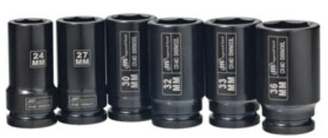 Ingersoll Rand SK6M6L 3/4" Drive Deep Metric Socket Set
