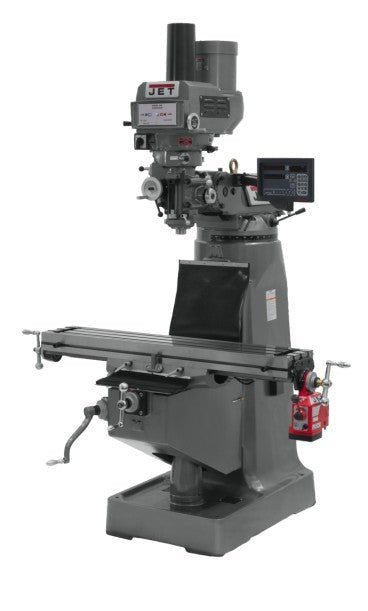 JET 690069 JTM - 4VS Mill, 3 Ph, Newall DP700 DRO, Power Draw Bar and X - Axis Powerfeed