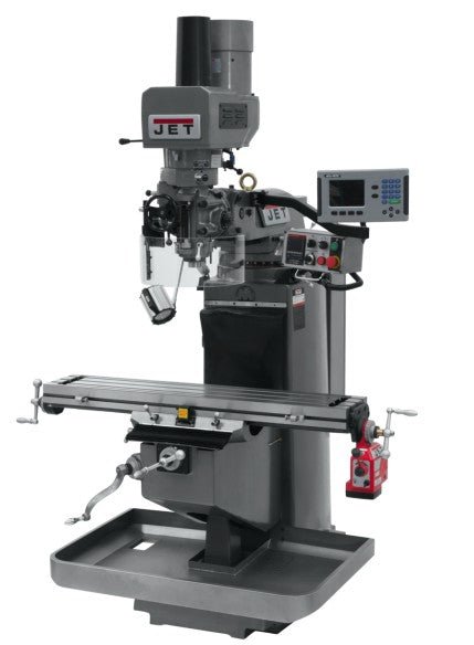 JET 690521 JTM - 949EVS Mill With ACU - RITE 200S DRO, Air Powered Drawbar and X - Axis Powerfeed