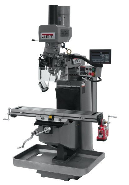 JET 690536 JTM - 949EVS Mill With DP700 DRO, Air Power Drawbar and X - Axis Powerfeed